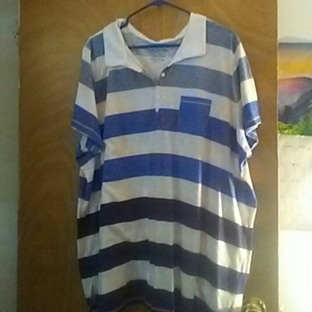 Blue ombre polo shirt